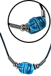 collier scarab&eacute;e bleu