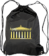 Sac multi-usage en nylon 210 D noir, imperm&eacute;able et personnalis&eacute; : le Parth&eacute;non (premier temple en marbre consacr&eacute; &agrave; la d&eacute;esse Ath&eacute;na (vieux Parth&eacute;non), construit &agrave; partir de 490 avant J.-C.)