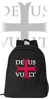 ''Deus Vult'' et croix templi&egrave;re, sac &agrave; dos noir
