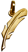 pendentif en or 9 carats : Ma&acirc;t (plume)