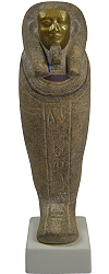 oushebti d'Iwi (shabti ; reproduction d'une pi&egrave;ce pr&eacute;sent&eacute;e au British Museum de Londres ; XVIIe dynastie, vers 1 650 av. J.-C.)