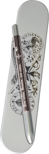 ''Non Nobis'', stylo &agrave; bille noir, porte-mine &oslash; 0.5 mm et pointeur pour &eacute;cran de PDA (corps en aluminium avec marquage laser) avec coffret en m&eacute;tal