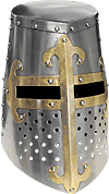 heaume de templier (objet de d&eacute;coration)