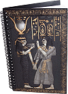 carnet de notes (couverture en r&eacute;sine, d&eacute;cors inspir&eacute;s de la tombe de S&eacute;ti Ier : Hathor et S&eacute;ti Ier)