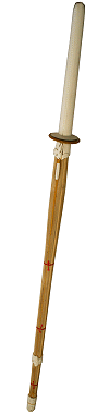 shina&iuml; (shinai, arme utilis&eacute;e dans la pratique du Kendo, la voie du sabre), longueurs 108 cm