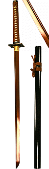 katana ''L'Ombre du dragon'' (ninjato, maru 1060 avec brunissage, mu sori) - nouvelle r&eacute;f&eacute;rence