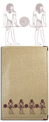 ''Campagne des F&eacute;licit&eacute;s'', classeur de cartes de visite beige (gravure sur la couverture)