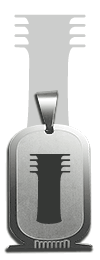 cartouche grav&eacute; en acier inoxydable (pendentif ou porte-cl&eacute;s), mod&egrave;le moyen