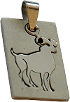 pendentif en acier inoxydable : B&eacute;lier (signe du Zodiaque, du 21 mars au 20 avril)