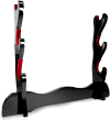 support pour trois katanas en bois laqu&eacute; (3 places)