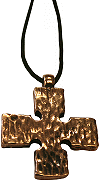pendentif artisanal en bronze : croix celtique