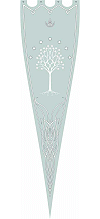drapeau d'Arwen&trade;, reine du Gondor (mod&egrave;le officiel du film ''Le Seigneur des Anneaux'')