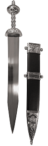 glaive romain de type ''Mayence'', fourreau noir