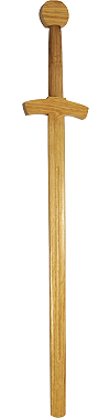 &eacute;p&eacute;e m&eacute;di&eacute;vale d'entra&icirc;nement en bois