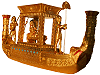 bateau &eacute;gyptien (mod&egrave;le de couleur or)