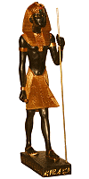 le Ka de Tout&acirc;nkhamon (inspir&eacute; du tr&eacute;sor du pharaon ; mod&egrave;le peint en noir et dor&eacute;)