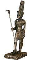 Pharaon &eacute;gyptien (figurine en m&eacute;tal moul&eacute;)