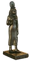 la d&eacute;esse Sekhmet (figurine en m&eacute;tal moul&eacute;)
