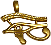 pendentif plaqu&eacute; or : oeil d'Horus (oeil Oudjat)