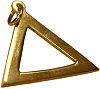 pendentif plaqu&eacute; or : triangle, symbole du chiffre 3