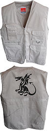 gilet reporter personnalis&eacute; : dragon m&eacute;di&eacute;val