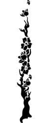 branche de cerisier, sticker de d&eacute;coration (8.5 x 69.5 cm)