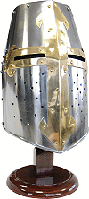 heaume de templier (reconstitution m&eacute;di&eacute;vale)