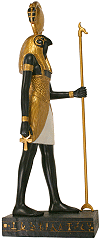 R&acirc; (R&ecirc;), dieu &eacute;gyptien du Soleil et p&egrave;re de tous les dieux (statuette)