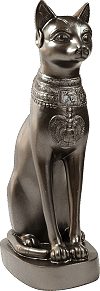 la d&eacute;esse Bastet, r&eacute;sine avec finition bronze