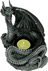 dragon gris, bougeoir
