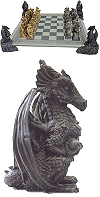 jeu d'&eacute;checs dragons d'or contre dragons d'argent