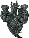 double bougeoir mural (dragon)