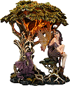 Balade en for&ecirc;t enchant&eacute;e, lampe de chevet