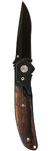 Sylve, couteau de poche, lame aiguis&eacute;e (acier 440, anodisation noire), syst&egrave;me de verrouillage linerlock (personnalisable par gravure)
