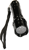 lampe de poche (lampe torche) 14 LED, avec piles (3 x AAA / LR03), coque en m&eacute;tal