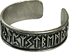Futhark, bague runique en argent