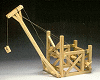 treuil horizontal avec &eacute;coperche (maquette de machine de guerre m&eacute;di&eacute;vale)