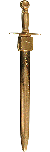 pendentif en or 18 carats : &eacute;p&eacute;e Renaud de Vichier (grand ma&icirc;tre du temple, 1255)