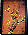 carnet de notes : ''Fleurs de pruniers au d&eacute;but du printemps'' (tableau de Wang Mien, 1287-1359)