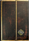 Cahier-livre 21.5 x 30 cm (8'' 1/4 x 11'' 3/4), 128 pages (fa&ccedil;on cuir noir marocain)