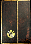 Cahier-livre 21.5 x 30 cm (8'' 1/4 x 11'' 3/4), 128 pages (fa&ccedil;on cuir noir marocain)