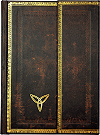 carnet de notes personnalis&eacute; 13 x 18 cm (4'' x 5'' 1/2), 176 pages (fa&ccedil;on cuir noir marocain)