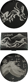 porte-cartes de visite (collection ''Shodou'', calligraphie japonaise) : exp&eacute;rience