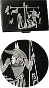 porte-cartes de visite personnalis&eacute; par gravure (exemple de la Pes&eacute;e des &acirc;mes)