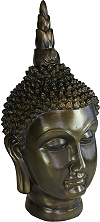 T&ecirc;te de Bouddha tha&iuml;, style Sukhothai (statuette)