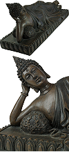 Bouddha tha&iuml; couch&eacute;, style Sukhothai (statuette)