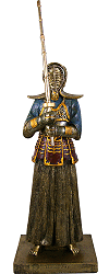 statuette de kendoka (pratiquant de kendo, la voie du sabre)