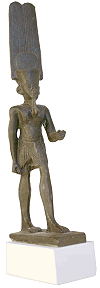 Amon, reproduction en r&eacute;sine (bronze)