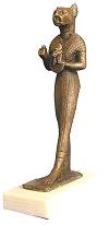 Bastet, reproduction en r&eacute;sine (bronze)