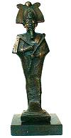 Osiris, reproduction en r&eacute;sine (bronze ou noire)